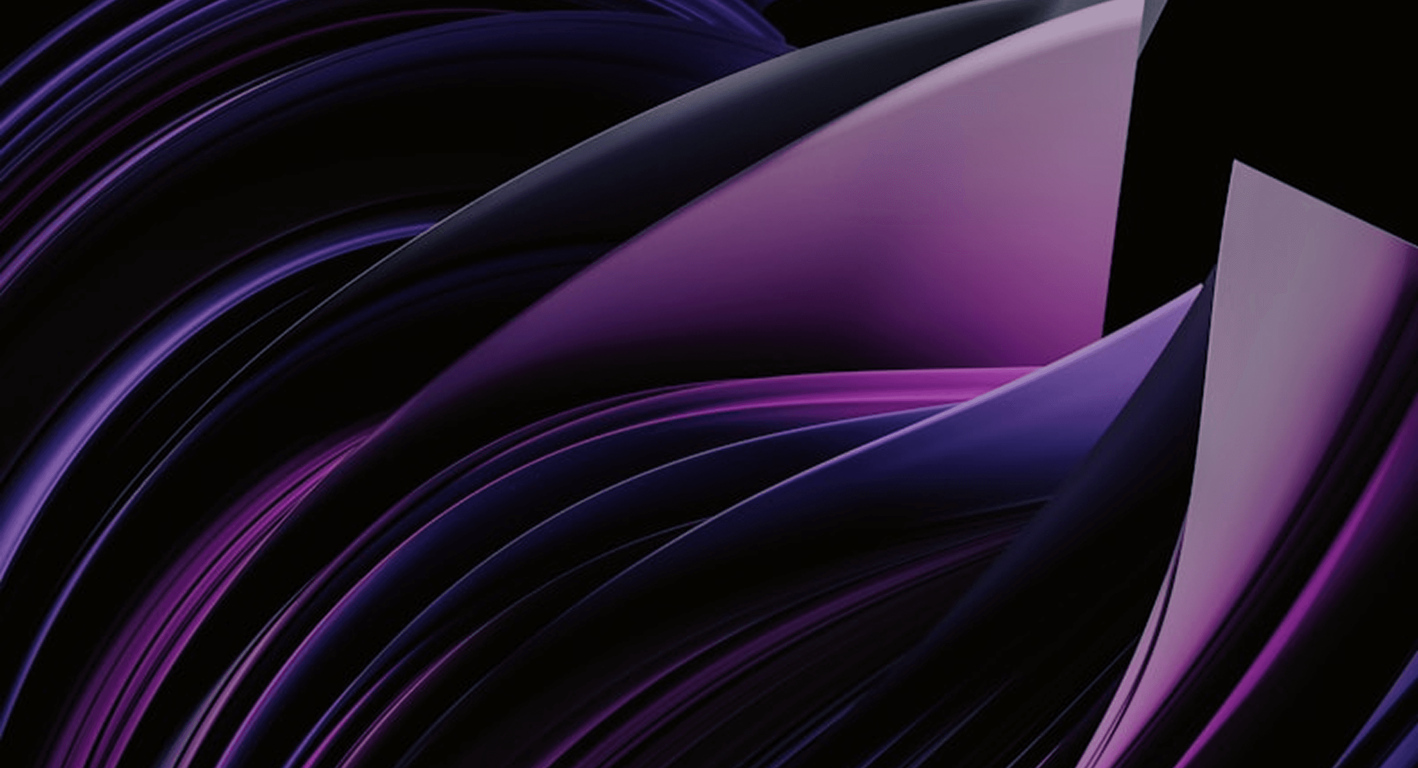 Arte abstracta roxa com formas onduladas