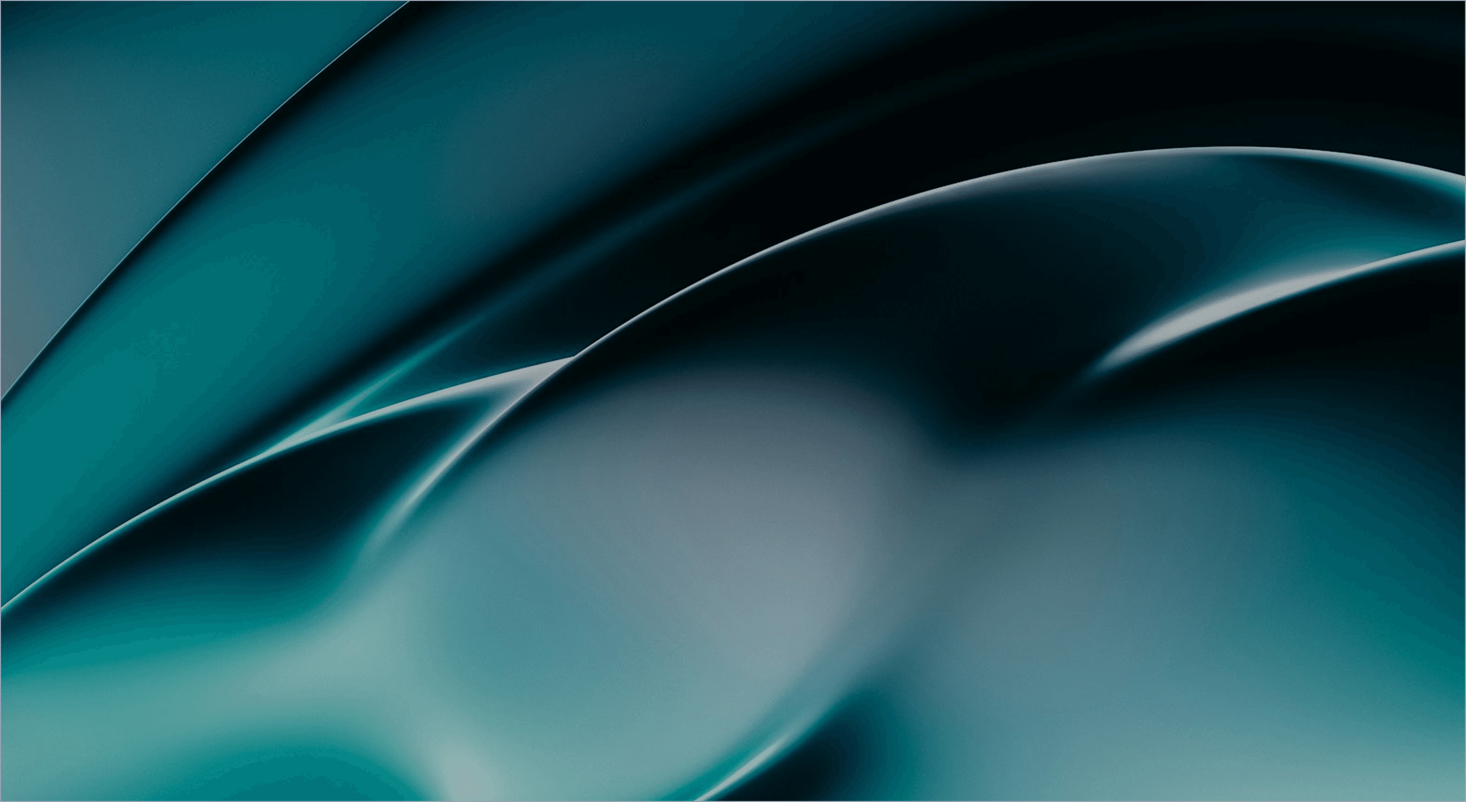 Formas abstractas em tons de verde-azulado